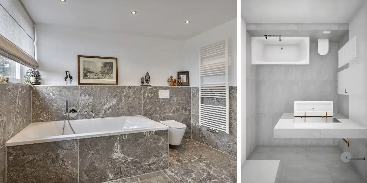 grijs witte badkamer